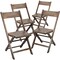 Emma and Oliver Slatted Wood Folding Wedding Chair - Event Chair, Set of 4